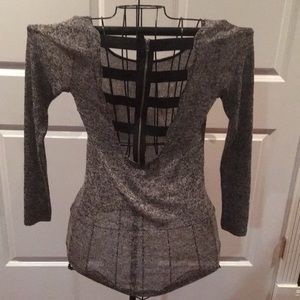 Funky Charlotte Russe mock zipper sweater